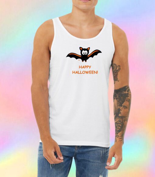 Bat Happy Halloween Moon Vampire Unisex Tank Top