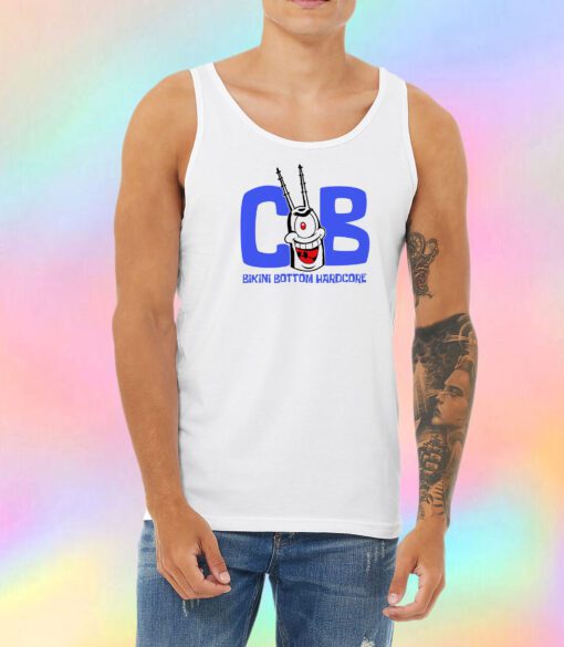 Bikini Bottom Hardcore WHITE Unisex Tank Top