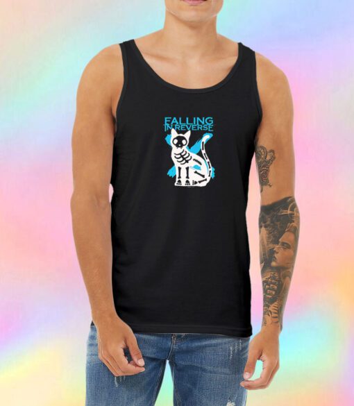 Falling In Reverse Skeleton Cat Unisex Tank Top