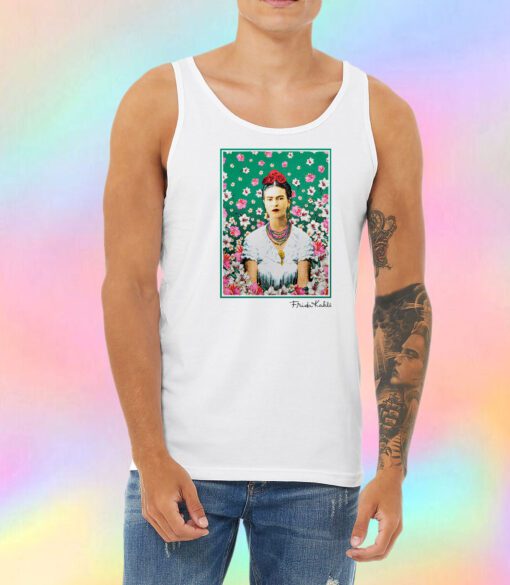 Frida Kahlo Floral Vintage Unisex Tank Top