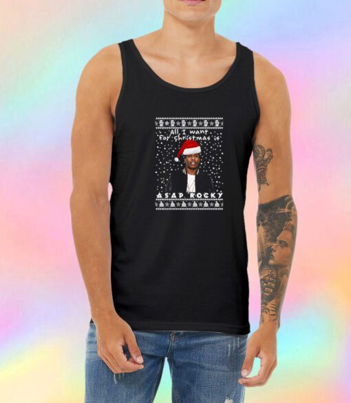 Funny Asap Rocky Rapper Christmas Unisex Tank Top