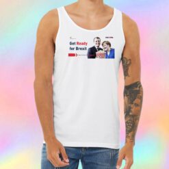 Get Ready For Brexit Spoof Macron Merkel Popcorn Time Unisex Tank Top