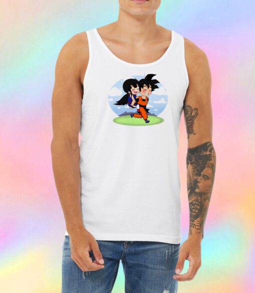 Goku and Chichi Chibi Unisex Tank Top