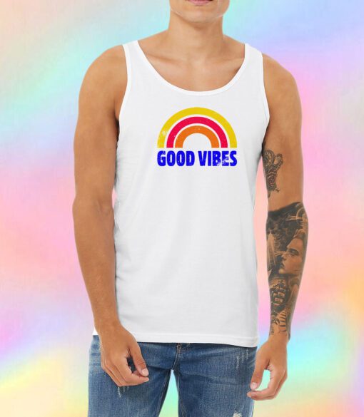 Good Vibes Rainbow Vintage Unisex Tank Top