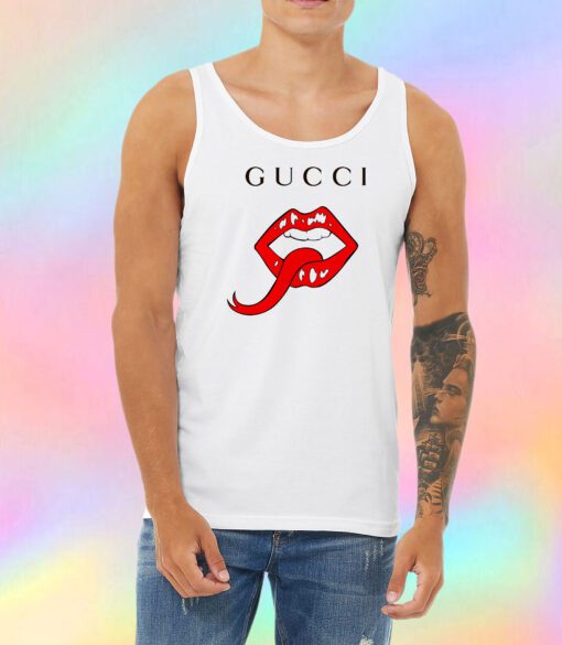 Gucci Mouth Lips Unisex Tank Top