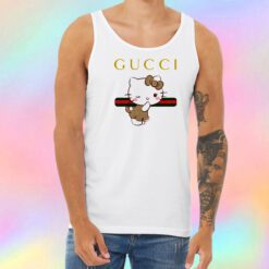 Hello Kitty Gucci Stripe Unisex Tank Top