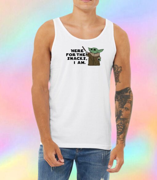 Here For The Snacks Yoda Unisex Tank Top