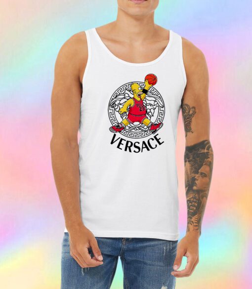 Homer Jordan Versace Unisex Tank Top
