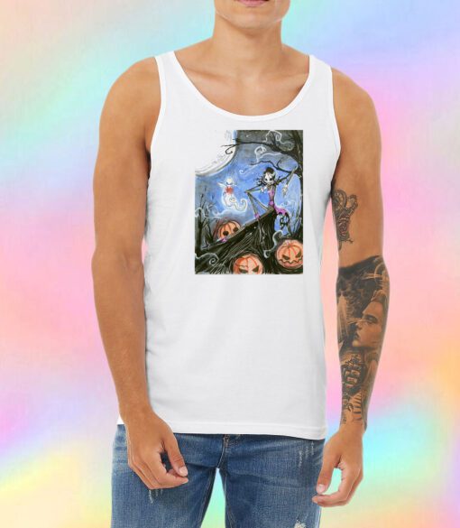 John Skellington landscape Unisex Tank Top