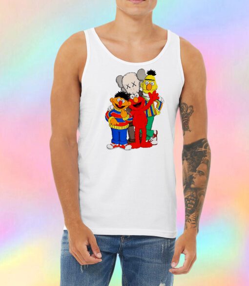 Kaws X Sesame Street Family Collab Unisex Tank Top