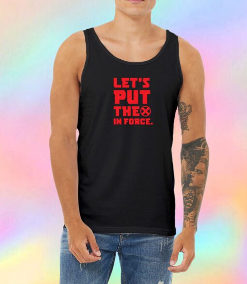Lets Put the X in Force Red like Santa Unisex Tank Top