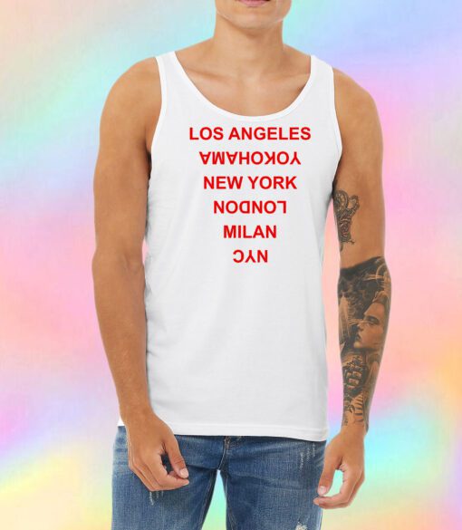 Los Angeles Yokohama New York London Unisex Tank Top