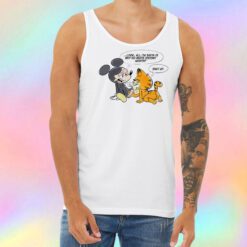 Mickey Mouse Fuck Off Garfield Unisex Tank Top