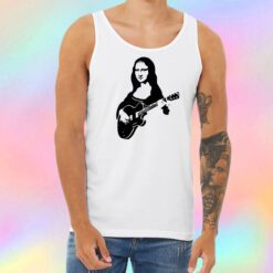 Mona lisa with a guitar Unisex Tank Top