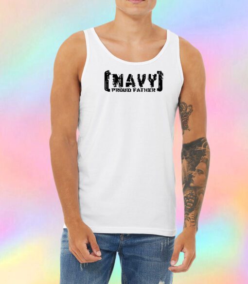 Navy Proud Father Unisex Tank Top