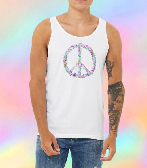 Peace Flower Power Sign Unisex Tank Top