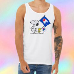 Peanuts Snoopy And Woodstock Flag Unisex Tank Top