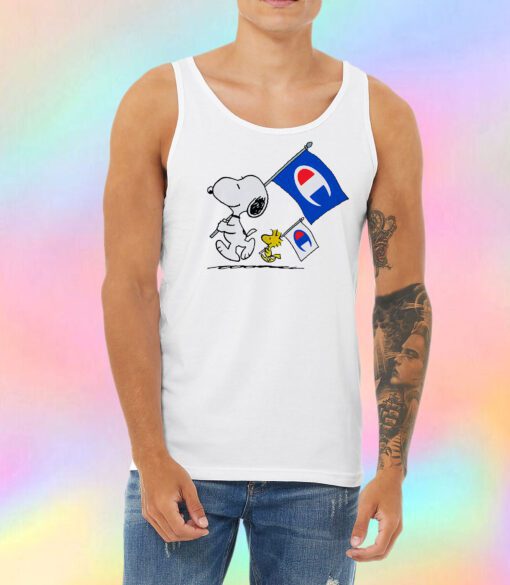 Peanuts Snoopy And Woodstock Flag Unisex Tank Top