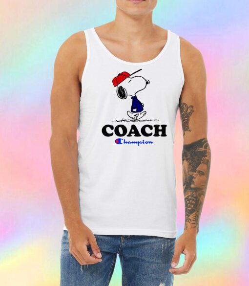 Peanuts Snoopy Coach Champion Unisex Tank Top