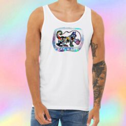 Playful Cat Life Silhouette Unisex Tank Top