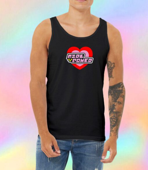 Power Puff Girl Saying Girl Power Cartoon Unisex Tank Top