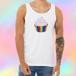 Rainbow Cupcake with Pink Frosting Unisex Tank Top