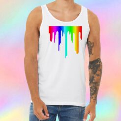 Rainbow Paint Drip Unisex Tank Top