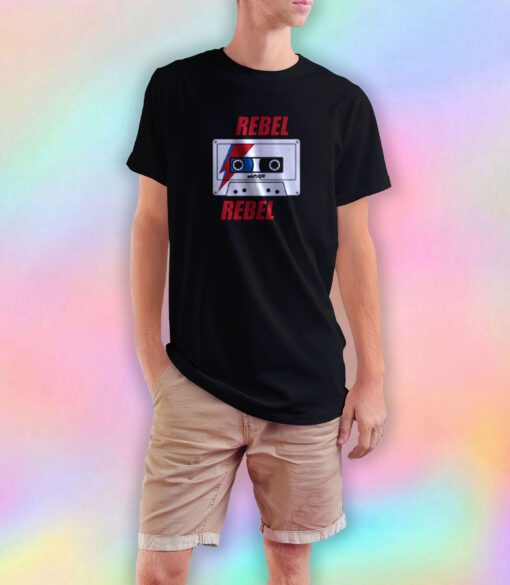 Rebel Rebel Bowie Mixtape Retro Music T Shirt
