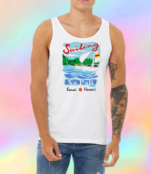 Sailing Na Pali Hawaii Unisex Tank Top