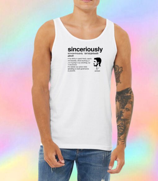 Stephen Amell Sinceriously Meaning Unisex Tank Top