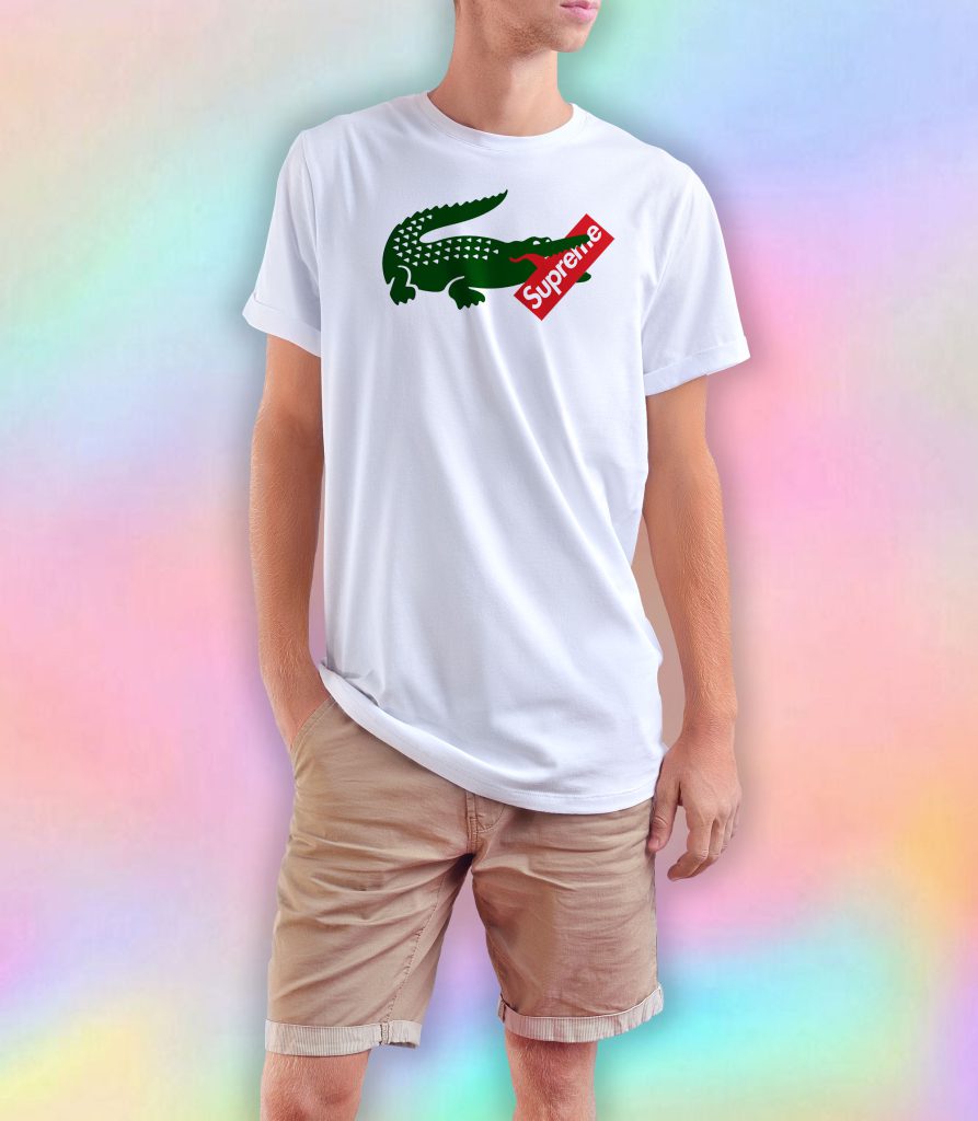 Selling Supreme X Lacoste Collab T-Shirt Cloudteesdesign.com