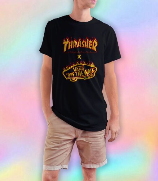 Thrasher x Vans Flame Collaboration T Shirt