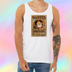 luffy is wanted poster Unisex Tank Top