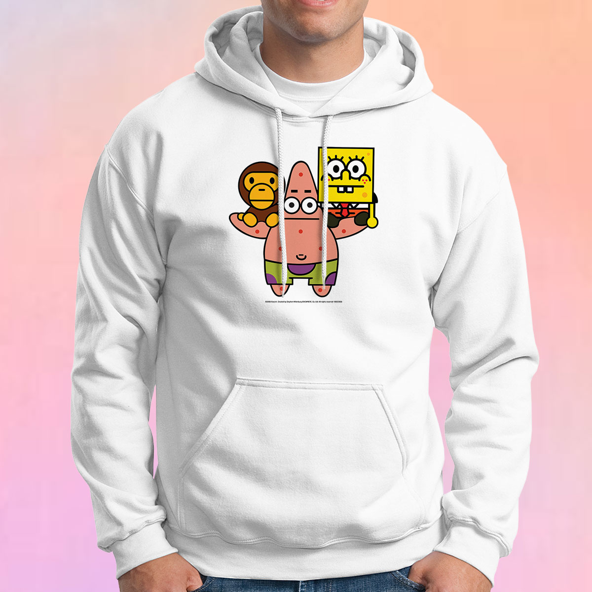 Get Buy Baby Bape X Spongebob Rare Hoodie |