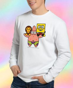 2008 Baby milo Bape X Spongebob Rare Sweatshirt