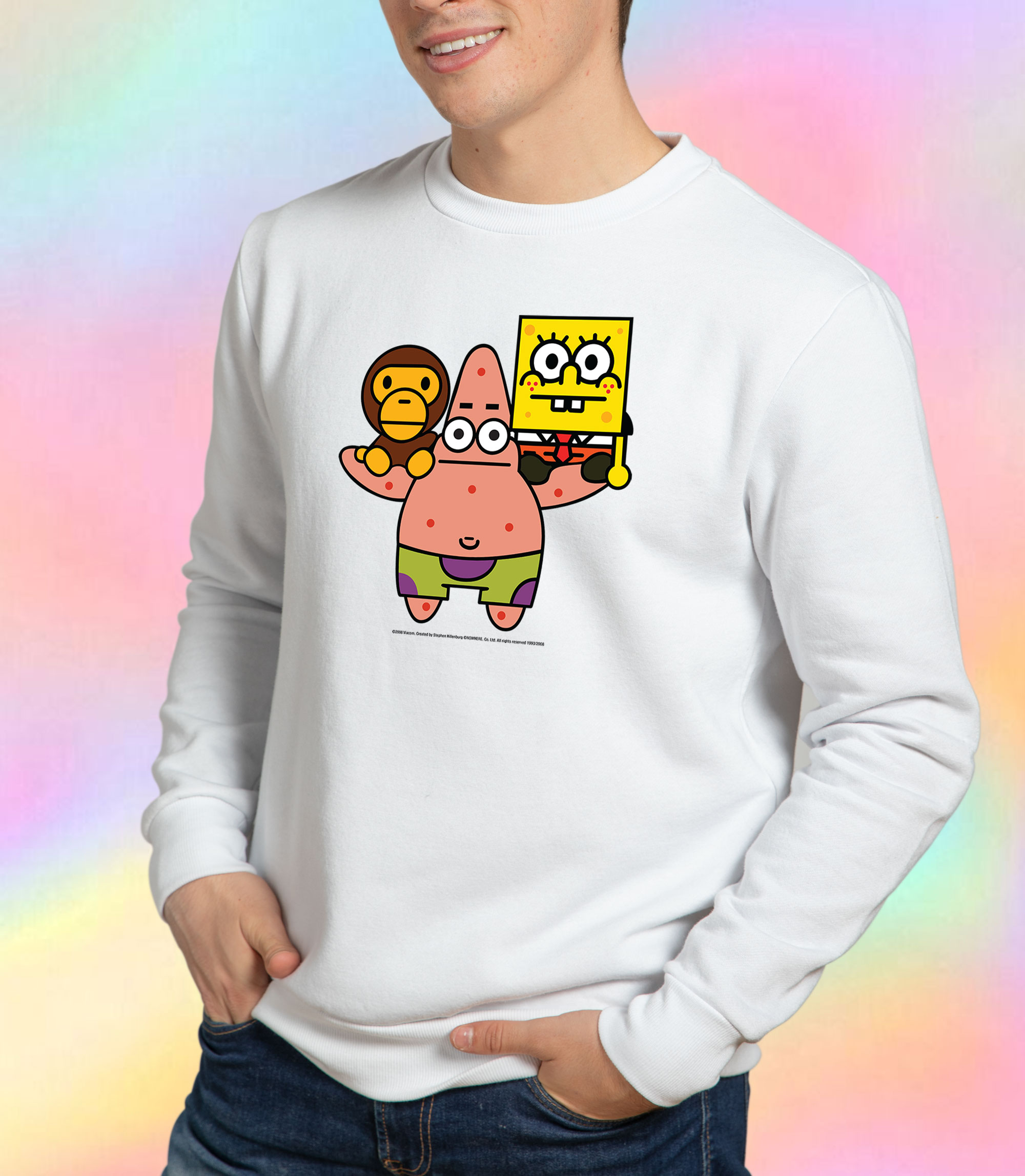 Best Selling 2008 Bape X Spongebob Sweatshirt - Cloudteesdesign.com