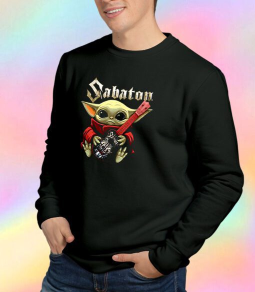 Baby Yoda Hug Guitar Sabaton Sweatshirt