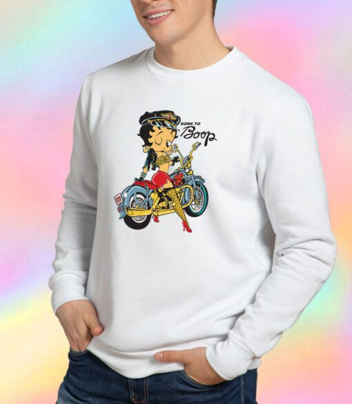 Betty Boop Biker Cartoon Sweatshirt
