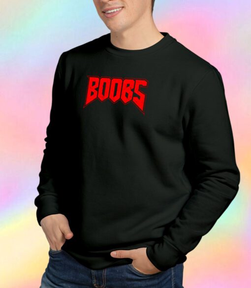 Boobs Red Sweatshirt