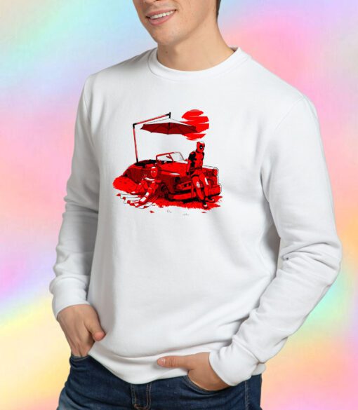 Bored in the car red Sweatshirt