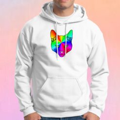 Cats Rule Rainbow Meow Hoodie