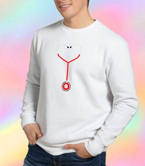 Heart Shaped Stethoscope Sweatshirt