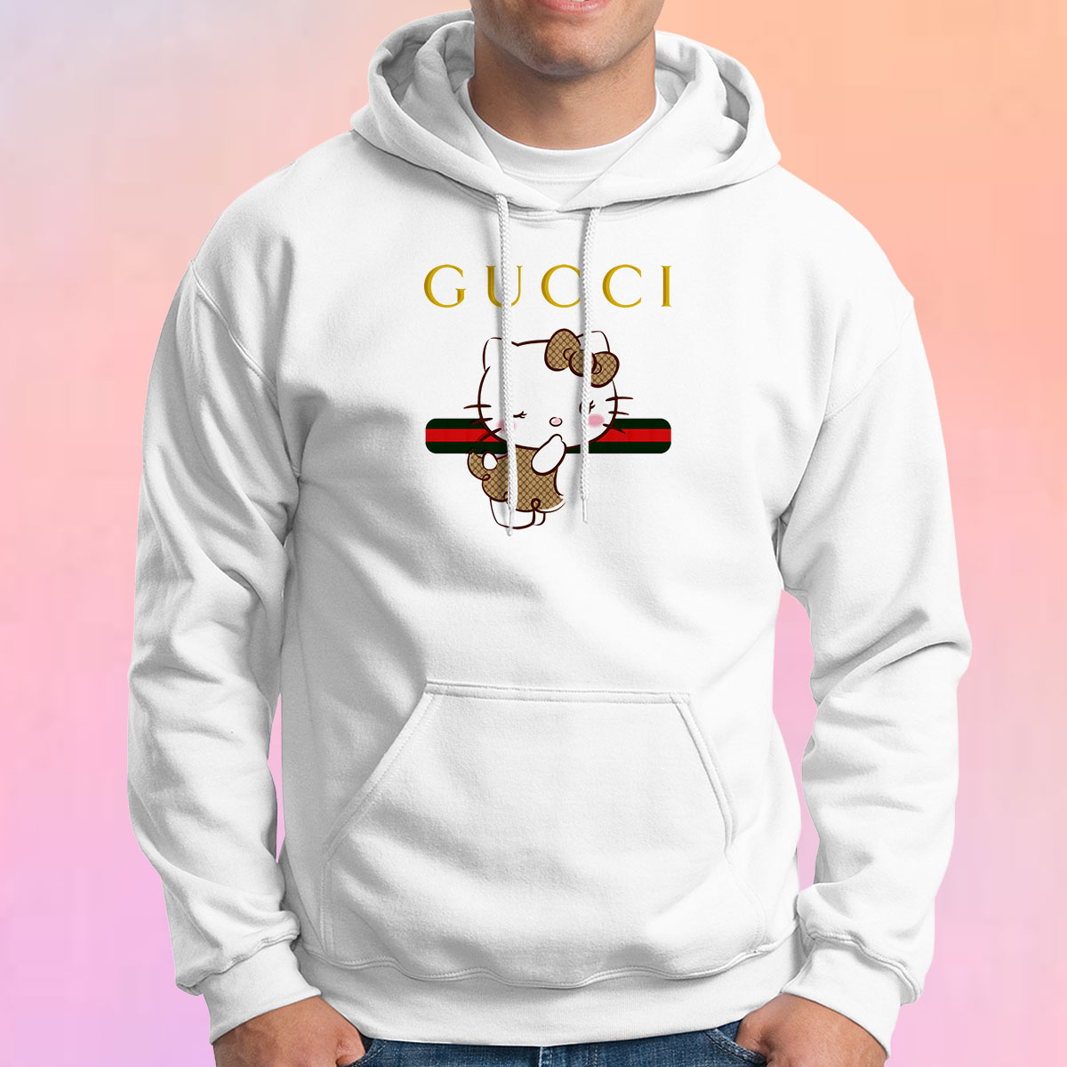 Get Buy Hello Kitty Gucci Stripe Hoodie