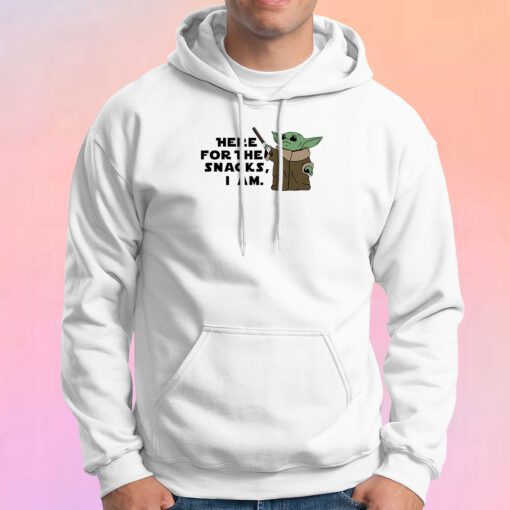 Here For The Snacks Yoda Hoodie
