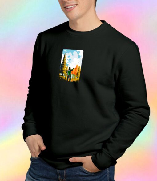 Hiking Recharging In Nature Outdoor Battery Sweatshirt