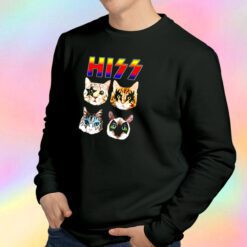 Hiss Funny Cats Kittens Rock Rockin Sweatshirt