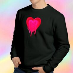 Melting Magenta Painted Heart Sweatshirt