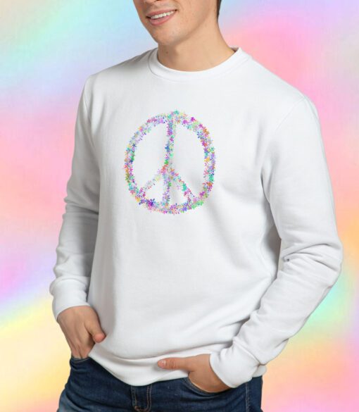 Peace Flower Power Sign Sweatshirt