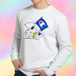 Peanuts Snoopy And Woodstock Flag Sweatshirt