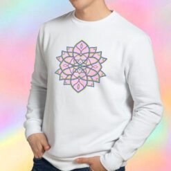 Pink Radial Mandala Flower Sweatshirt